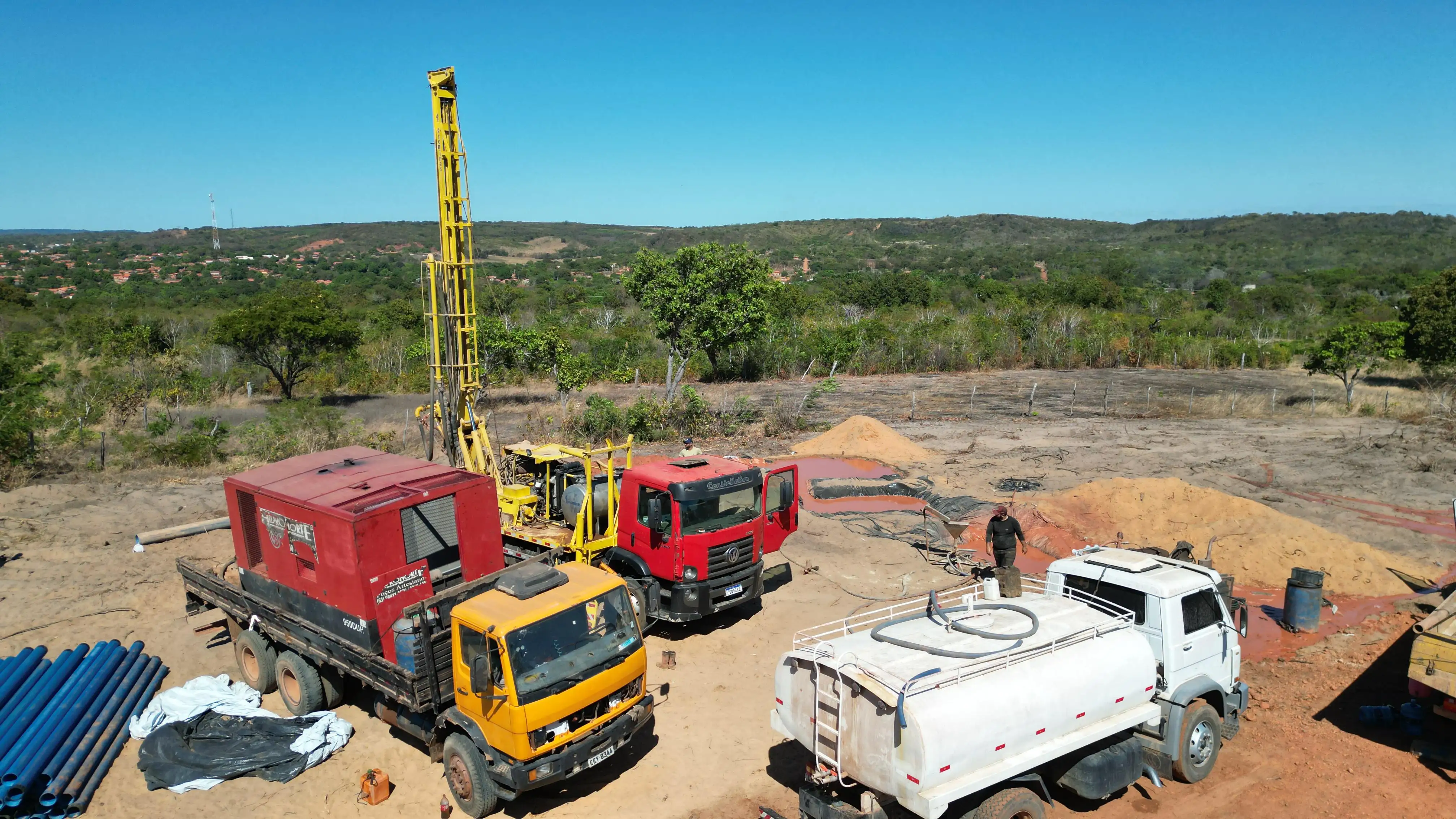 Prefeitura de Matões inicia construção de poço tubular no bairro Bacuri